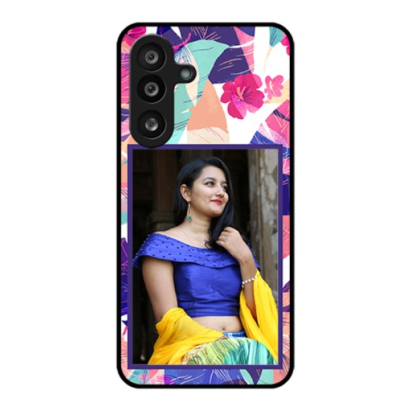 Samsung Galaxy M56 5G Custom Glass Phone Case - Abstract Floral Design Samsung Galaxy M56 5G Custom Glass Phone Case - Abstract Floral Design
