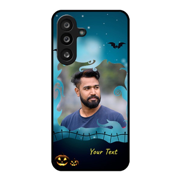 Samsung Galaxy M56 5G Custom Glass Phone Case - Halloween Frame Design Samsung Galaxy M56 5G Custom Glass Phone Case - Halloween Frame Design