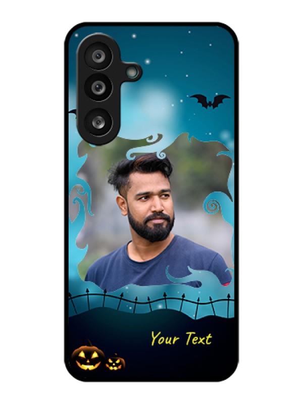 Custom Samsung Galaxy M56 5G Custom Glass Phone Case - Halloween Frame Design