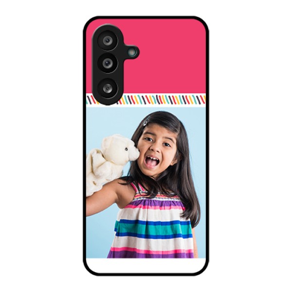 Samsung Galaxy M56 5G Custom Glass Phone Case - Line Art Design