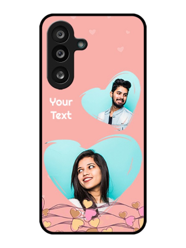 Custom Samsung Galaxy M56 5G Custom Glass Phone Case - Love Doodle Design