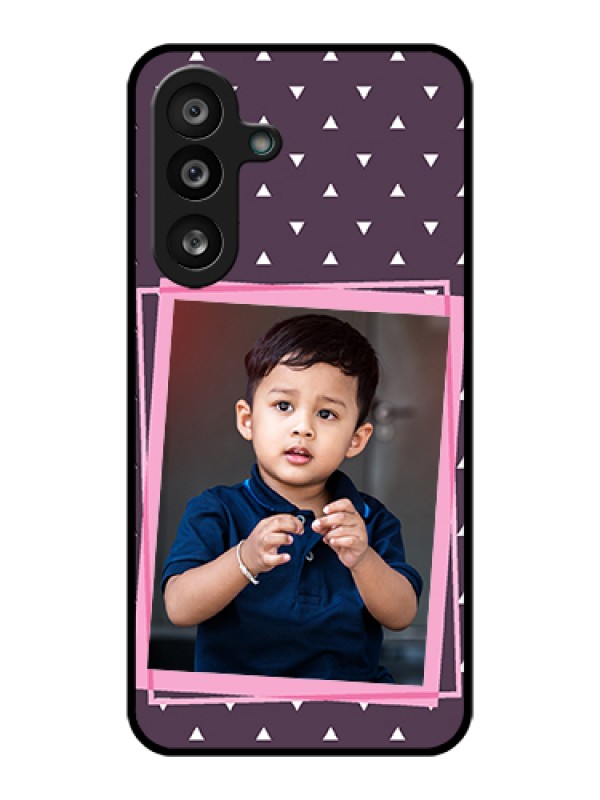 Custom Samsung Galaxy M56 5G Custom Glass Phone Case - Triangle Pattern Dotted Design