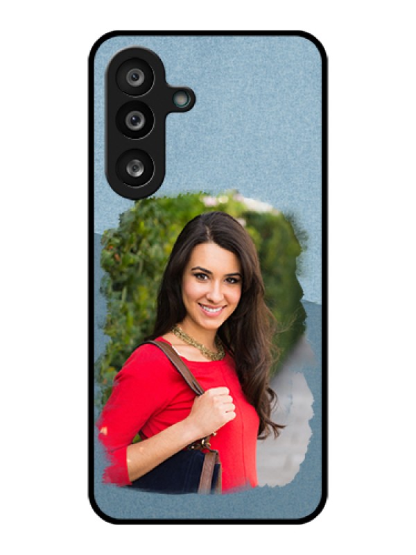 Custom Samsung Galaxy M56 5G Custom Glass Phone Case - Grunge Line Art Design