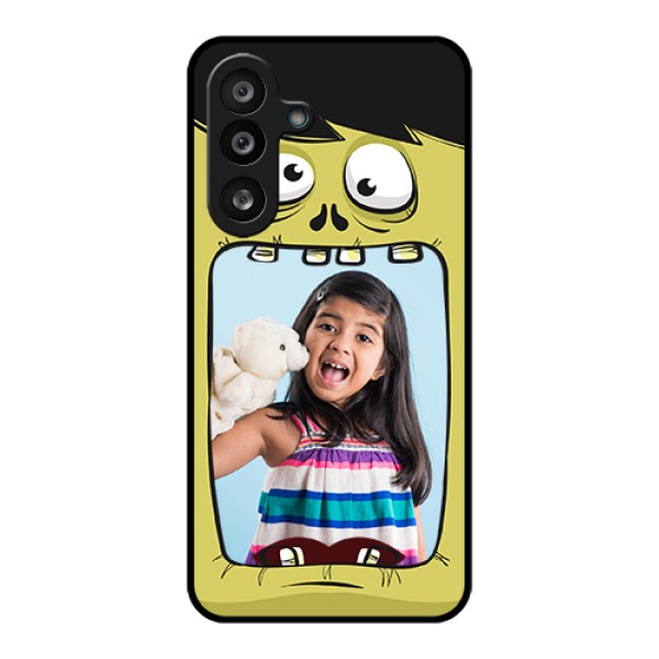 Samsung Galaxy M56 5G Custom Glass Phone Case - Cartoon Monster Back Case Design