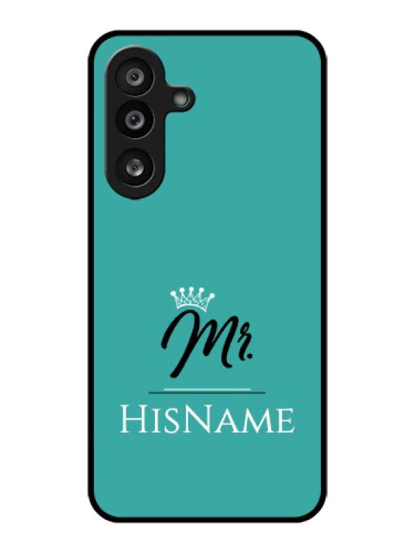 Custom Samsung Galaxy M56 5G Custom Glass Phone Case - Mr With Name Design