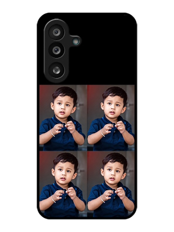 Custom Samsung Galaxy M56 5G Custom Glass Phone Case - 4 Image Holder Design