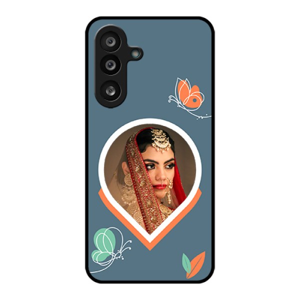 Samsung Galaxy M56 5G Custom Glass Phone Case - Droplet Butterflies Design Samsung Galaxy M56 5G Custom Glass Phone Case - Droplet Butterflies Design
