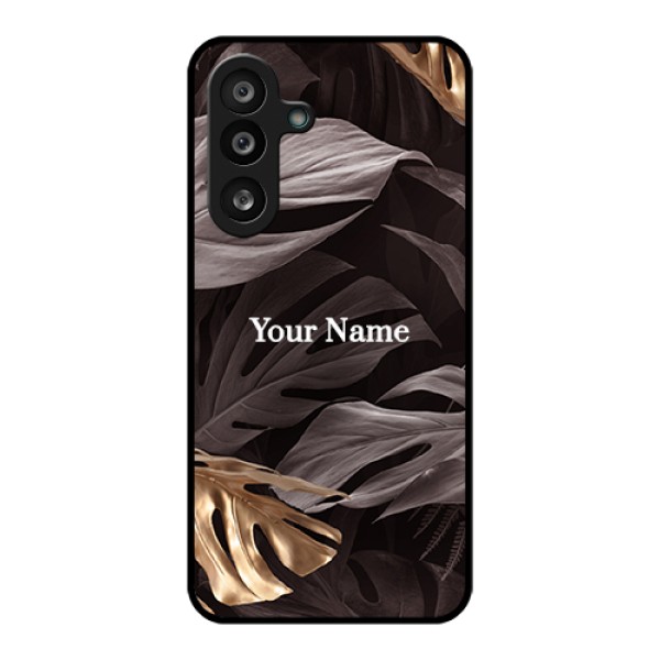 Samsung Galaxy M56 5G Custom Glass Phone Case - Wild Leaves Digital Paint Design