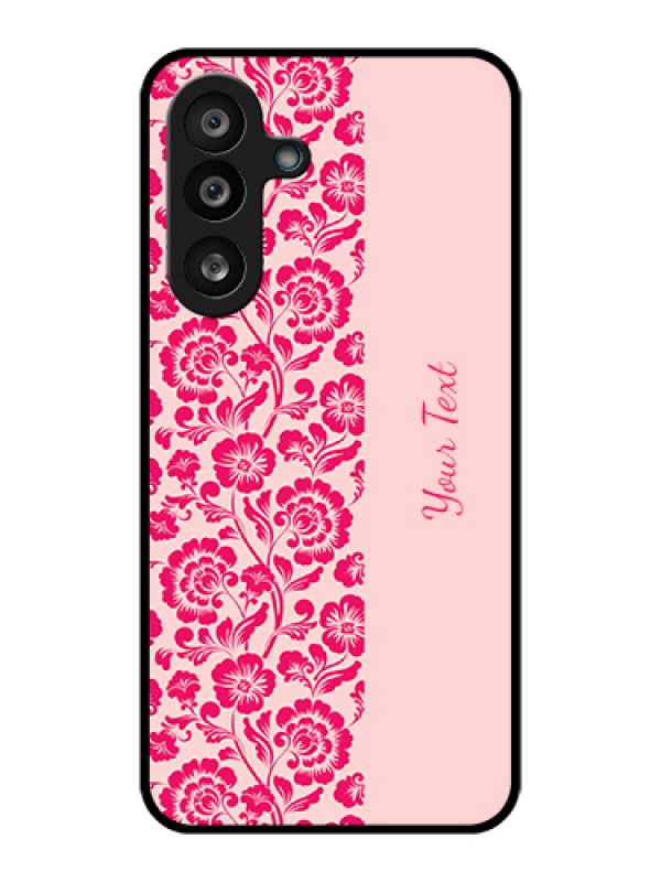 Custom Samsung Galaxy M56 5G Custom Glass Phone Case - Attractive Floral Pattern Design