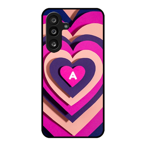 Samsung Galaxy M56 5G Custom Glass Phone Case - Cute Heart Pattern Design Samsung Galaxy M56 5G Custom Glass Phone Case - Cute Heart Pattern Design