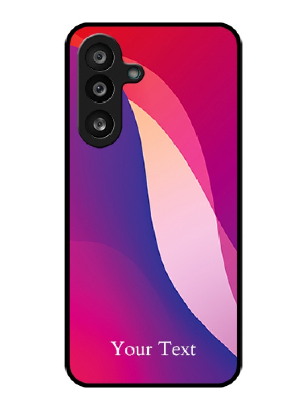 Custom Samsung Galaxy M56 5G Custom Glass Phone Case - Digital Abstract Overlap Design