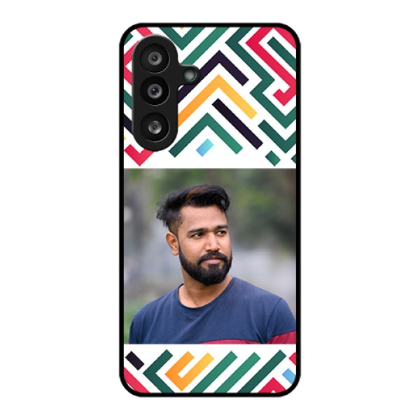 Samsung Galaxy M56 5G Custom Glass Phone Case - Colorful Maze Pattern Design Samsung Galaxy M56 5G Custom Glass Phone Case - Colorful Maze Pattern Design