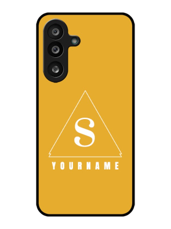 Custom Samsung Galaxy M56 5G Custom Glass Phone Case - Simple Triangle Design