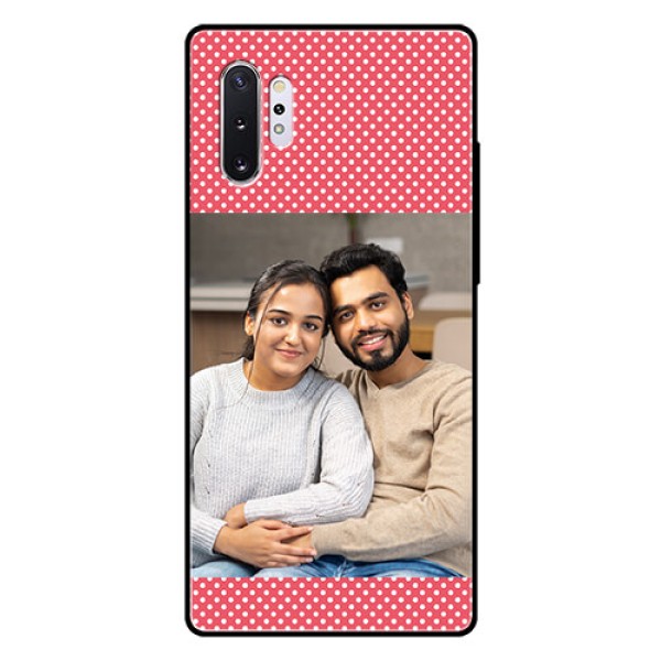 Samsung Galaxy Note 10 Plus Custom Glass Phone Case  - White Dotted Design