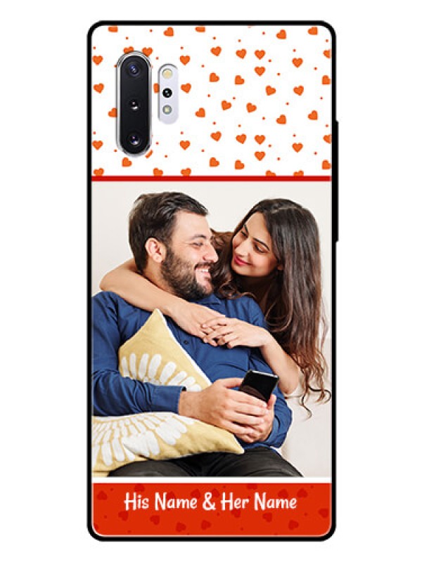 Custom Samsung Galaxy Note 10 Plus Custom Glass Phone Case  - Orange Love Symbol Design