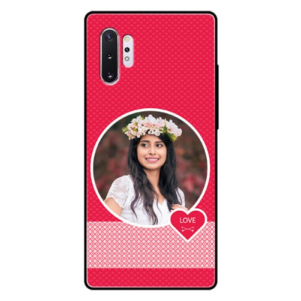 Samsung Galaxy Note 10 Plus Personalised Glass Phone Case - Pink Pattern Design Samsung Galaxy Note 10 Plus Personalised Glass Phone Case - Pink Pattern Design