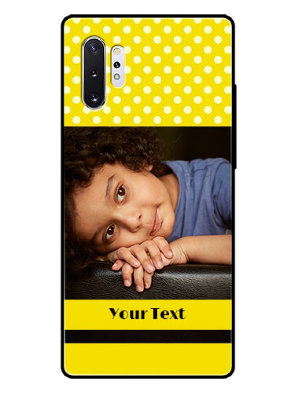 Custom Samsung Galaxy Note 10 Plus Custom Glass Phone Case  - Bright Yellow Case Design