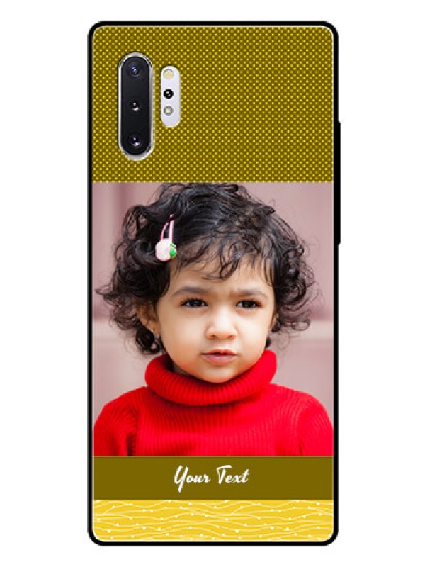 Custom Samsung Galaxy Note 10 Plus Custom Glass Phone Case  - Simple Green Color Design