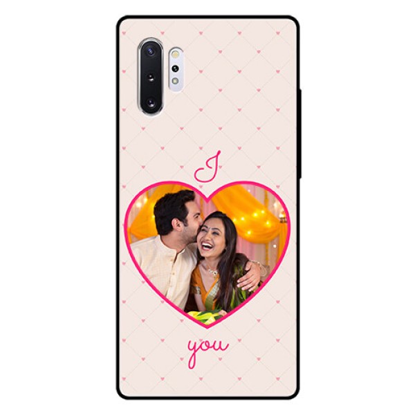 Samsung Galaxy Note 10 Plus Custom Glass Mobile Case  - Heart Shape Design