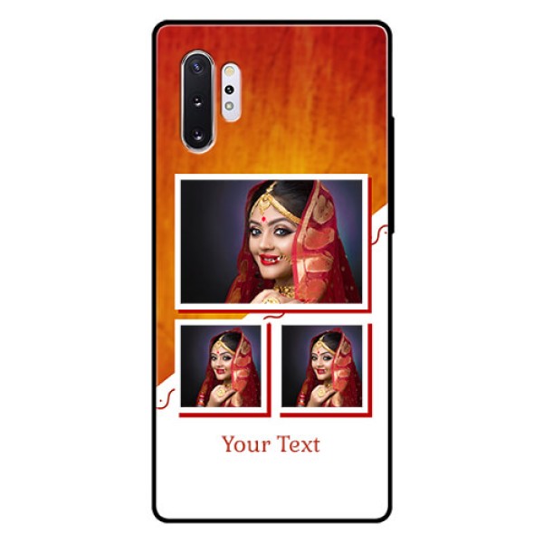 Samsung Galaxy Note 10 Plus Custom Glass Phone Case - Wedding Memories Design Samsung Galaxy Note 10 Plus Custom Glass Phone Case - Wedding Memories Design