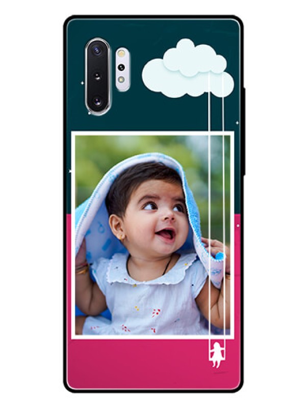 Custom Samsung Galaxy Note 10 Plus Custom Glass Phone Case  - Cute Girl with Cloud Design