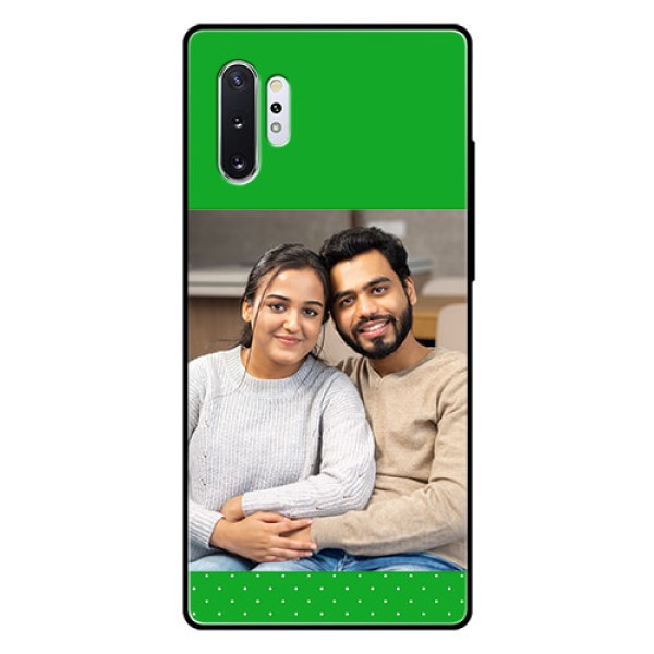 Samsung Galaxy Note 10 Plus Personalized Glass Phone Case - Green Pattern Design Samsung Galaxy Note 10 Plus Personalized Glass Phone Case - Green Pattern Design