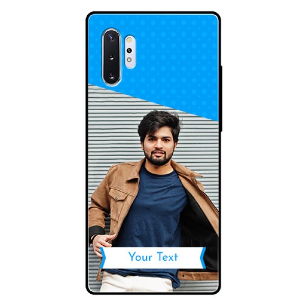 Samsung Galaxy Note 10 Plus Photo Printing on Glass Case - Simple Blue Color Design Samsung Galaxy Note 10 Plus Photo Printing on Glass Case - Simple Blue Color Design