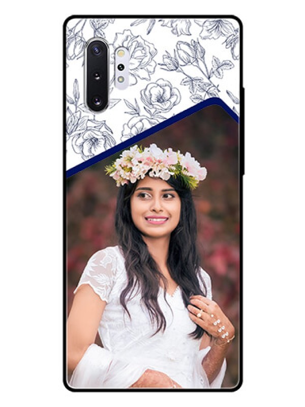 Custom Samsung Galaxy Note 10 Plus Personalized Glass Phone Case  - Premium Floral Design