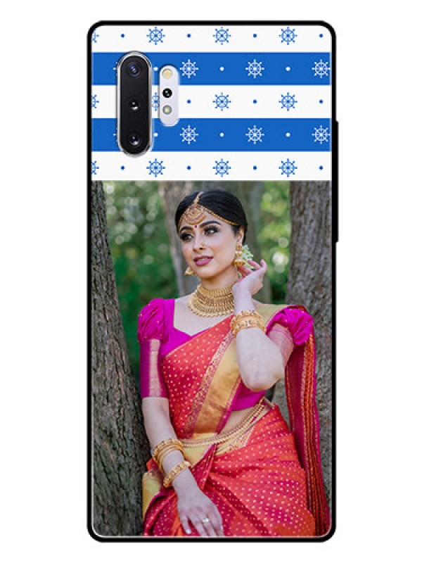 Custom Samsung Galaxy Note 10 Plus Photo Printing on Glass Case  - Snow Pattern Design