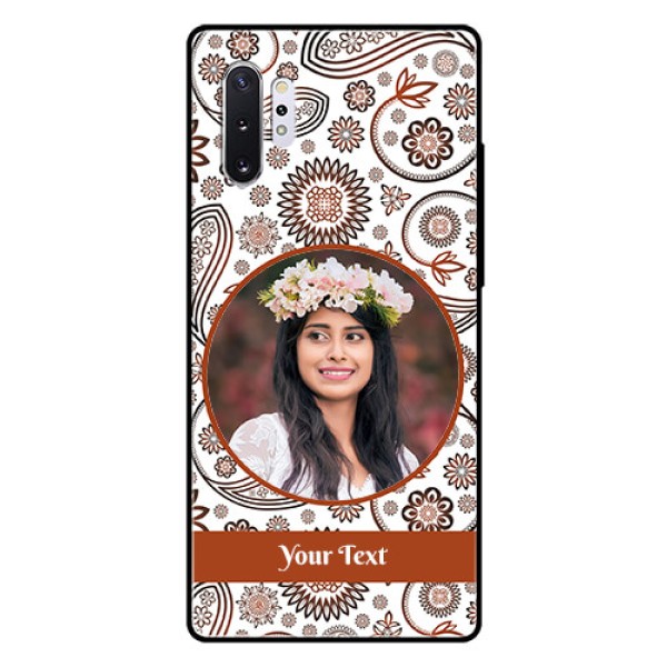 Samsung Galaxy Note 10 Plus Custom Glass Mobile Case  - Abstract Floral Design 