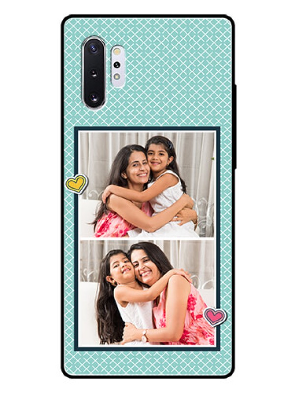 Custom Samsung Galaxy Note 10 Plus Custom Glass Phone Case  - 2 Image Holder with Pattern Design