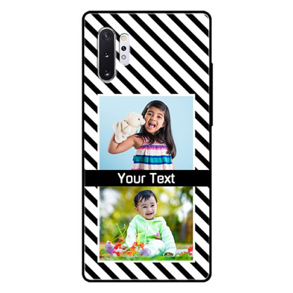 Samsung Galaxy Note 10 Plus Photo Printing on Glass Case - Black And White Stripes Design Samsung Galaxy Note 10 Plus Photo Printing on Glass Case - Black And White Stripes Design