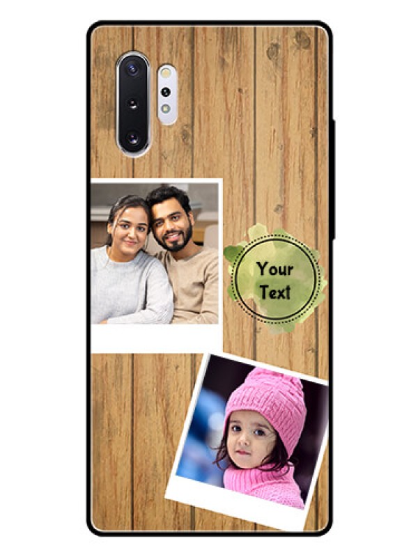 Custom Samsung Galaxy Note 10 Plus Custom Glass Phone Case  - Wooden Texture Design
