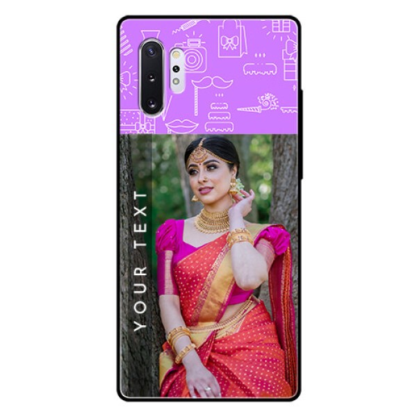 Samsung Galaxy Note 10 Plus Custom Glass Mobile Case - Birthday Icons Design Samsung Galaxy Note 10 Plus Custom Glass Mobile Case - Birthday Icons Design