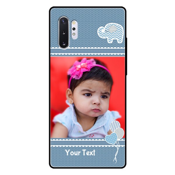 Samsung Galaxy Note 10 Plus Photo Printing on Glass Case  - with Kids Pattern Design