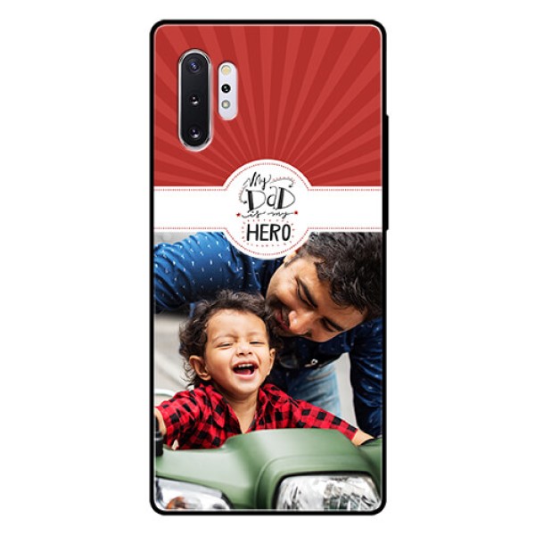 Samsung Galaxy Note 10 Plus Photo Printing on Glass Case  - My Dad Hero Design