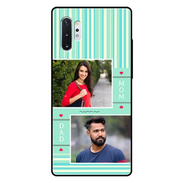 Samsung Galaxy Note 10 Plus Custom Glass Phone Case - Mom & Dad Pic Design Samsung Galaxy Note 10 Plus Custom Glass Phone Case - Mom & Dad Pic Design
