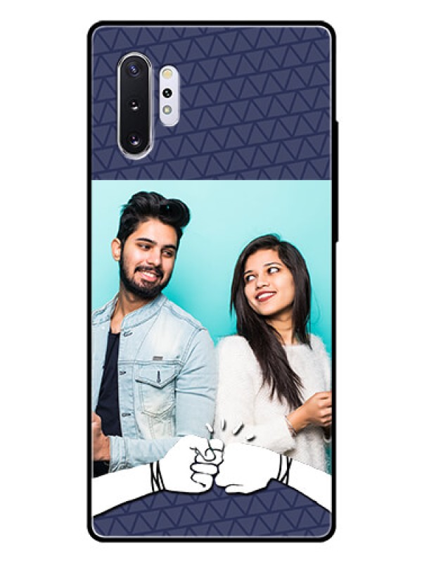 Custom Samsung Galaxy Note 10 Plus Photo Printing on Glass Case  - with Best Friends Design  