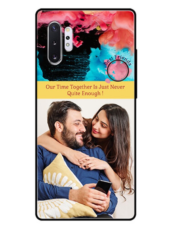 Custom Samsung Galaxy Note 10 Plus Custom Glass Mobile Case  - Quote with Acrylic Painting Design