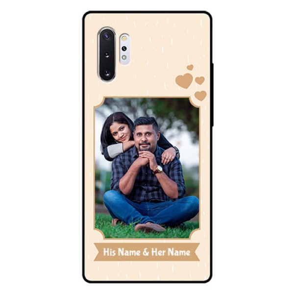 Samsung Galaxy Note 10 Plus Custom Glass Phone Case - with confetti love design Samsung Galaxy Note 10 Plus Custom Glass Phone Case - with confetti love design