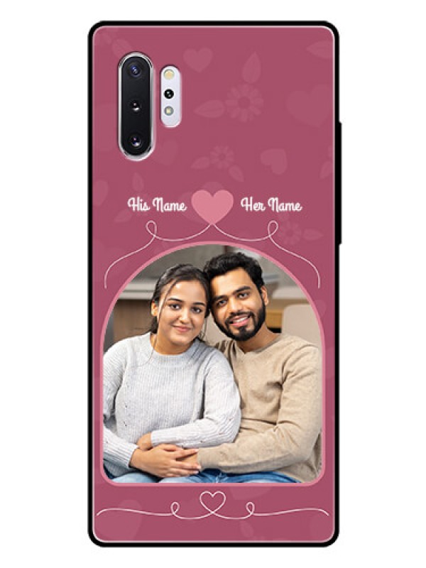 Custom Samsung Galaxy Note 10 Plus Photo Printing on Glass Case  - Love Floral Design