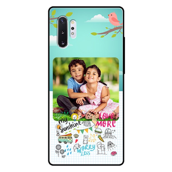 Samsung Galaxy Note 10 Plus Photo Printing on Glass Case  - Doodle love Design