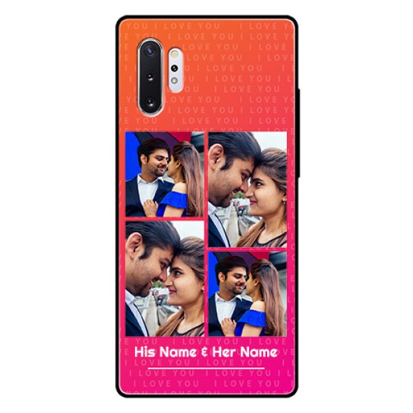 Samsung Galaxy Note 10 Plus Custom Glass Phone Case - I Love You Pink Design Samsung Galaxy Note 10 Plus Custom Glass Phone Case - I Love You Pink Design
