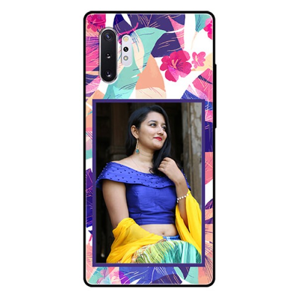Samsung Galaxy Note 10 Plus Custom Glass Mobile Case - Abstract Floral Design Samsung Galaxy Note 10 Plus Custom Glass Mobile Case - Abstract Floral Design