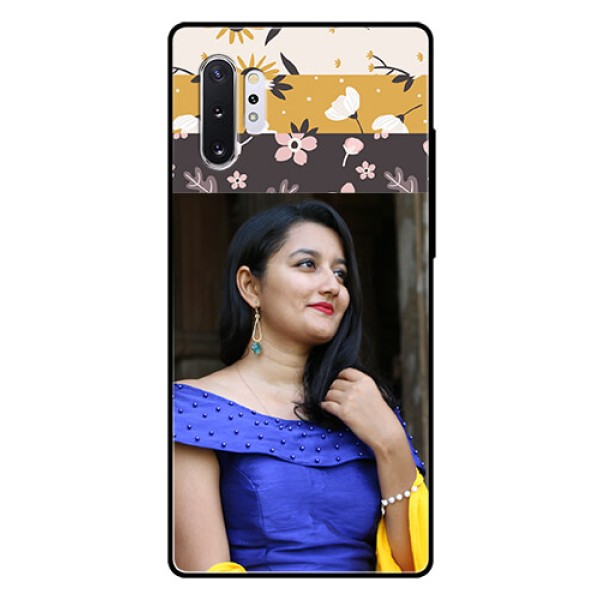 Samsung Galaxy Note 10 Plus Custom Glass Phone Case - Stylish Floral Design Samsung Galaxy Note 10 Plus Custom Glass Phone Case - Stylish Floral Design