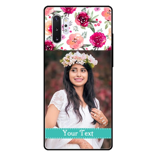 Samsung Galaxy Note 10 Plus Custom Glass Phone Case - Watercolor Floral Design Samsung Galaxy Note 10 Plus Custom Glass Phone Case - Watercolor Floral Design