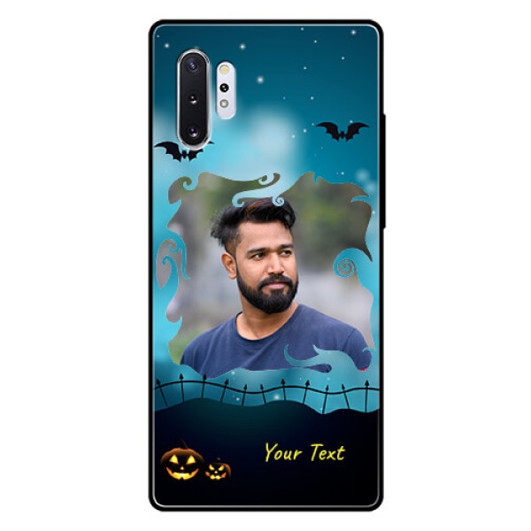 Samsung Galaxy Note 10 Plus Custom Glass Phone Case - Halloween frame design Samsung Galaxy Note 10 Plus Custom Glass Phone Case - Halloween frame design