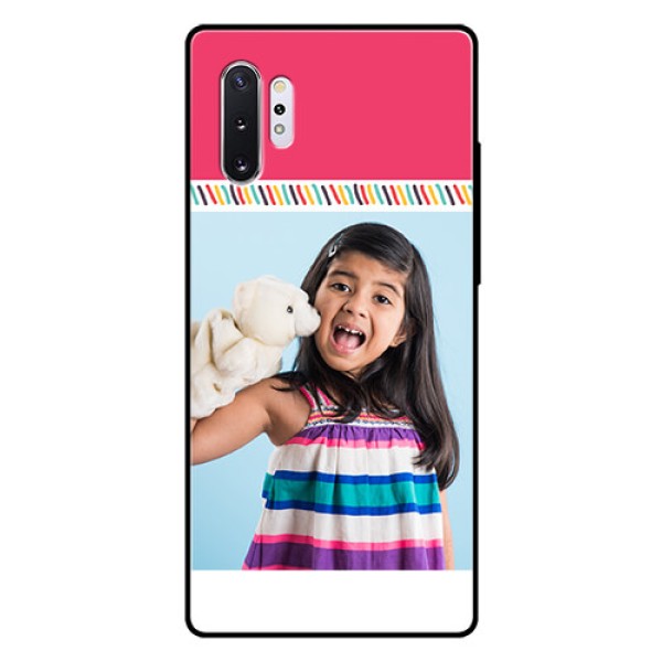 Samsung Galaxy Note 10 Plus Personalized Glass Phone Case  - Line art design