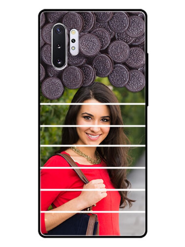 Custom Samsung Galaxy Note 10 Plus Custom Glass Phone Case  - with Oreo Biscuit Design