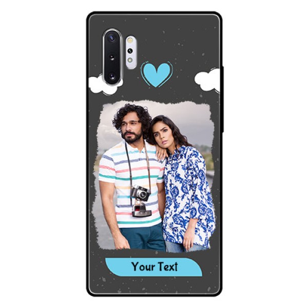 Samsung Galaxy Note 10 Plus Custom Glass Phone Case - Splashes with love doodles Design Samsung Galaxy Note 10 Plus Custom Glass Phone Case - Splashes with love doodles Design